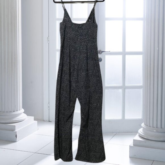 Audrey 3 Plus 1 Green Polka Dot Jumpsuit Size M | Wide Leg Tie Front - Picture 5 of 15